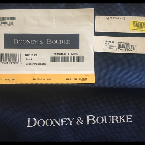 Dooney Bourke small pouchette black pebble purse - Picture 3 of 4